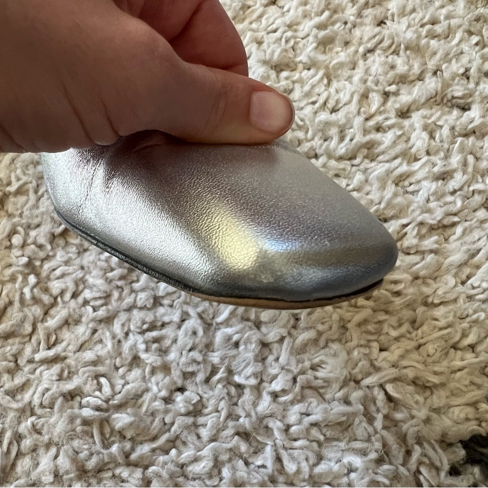 J. Crew Silver Leather Mary Janes - Picture 7 of 14